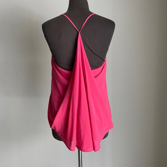 Marciano sz S Sleeveless spaghetti strap cropped high low detailed back blouse t - Picture 5 of 8